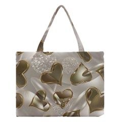   Golden Hearts Medium Tote Bag by Galinka