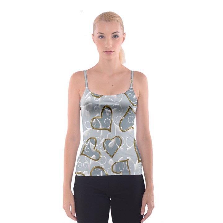  Gold hearts Spaghetti Strap Top