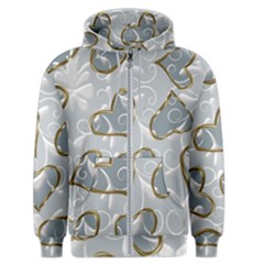  Gold Hearts Men s Zipper Hoodie by Galinka