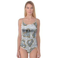  Gold Hearts Camisole Leotard  by Galinka