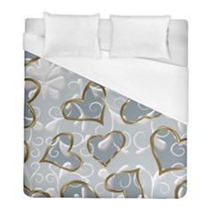  Gold Hearts Duvet Cover (full/ Double Size) by Galinka