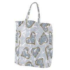  Gold Hearts Giant Grocery Tote by Galinka