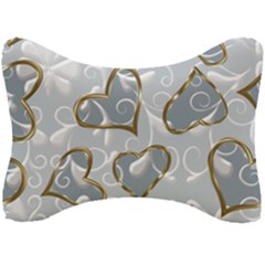  Gold Hearts Seat Head Rest Cushion by Galinka