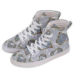  Gold Hearts Men s Hi-top Skate Sneakers by Galinka