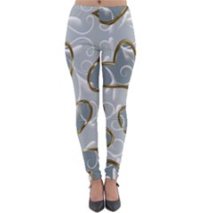  Gold Hearts Lightweight Velour Leggings