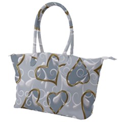  Gold Hearts Canvas Shoulder Bag