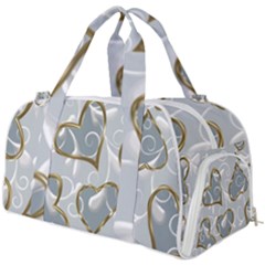  Gold Hearts Burner Gym Duffel Bag