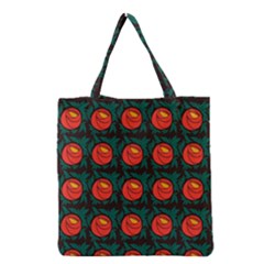 Rose Ornament Grocery Tote Bag by SychEva