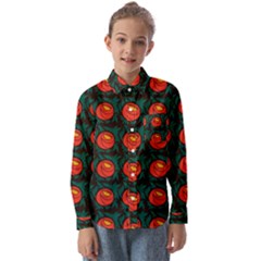 Rose Ornament Kids  Long Sleeve Shirt by SychEva