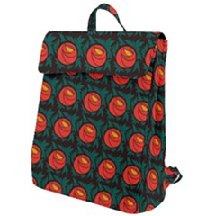 Rose Ornament Flap Top Backpack