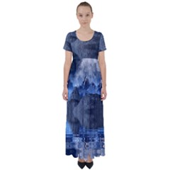 Bluemountains High Waist Short Sleeve Maxi Dress