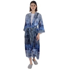 Bluemountains Maxi Satin Kimono by LW323