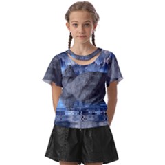 Bluemountains Kids  Front Cut Tee by LW323