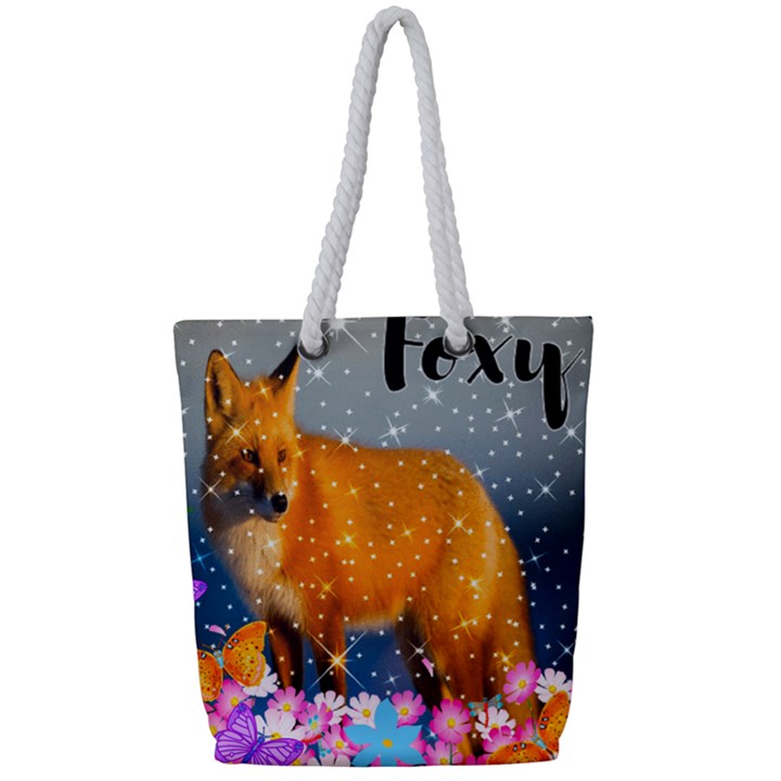 Flowerfoxy Full Print Rope Handle Tote (Small)