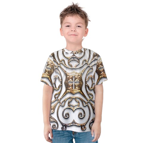 Gold Design Kids  Cotton Tee by LW323