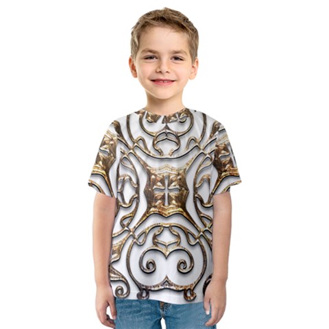 Gold Design Kids  Sport Mesh Tee by LW323