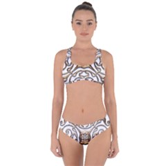 Gold Design Criss Cross Bikini Set by LW323