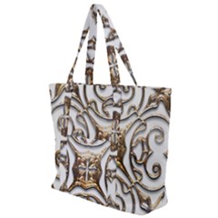 Gold Design Zip Up Canvas Bag by LW323