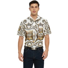 Gold Design Men s Short Sleeve Pocket Shirt 