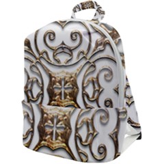 Gold Design Zip Up Backpack by LW323