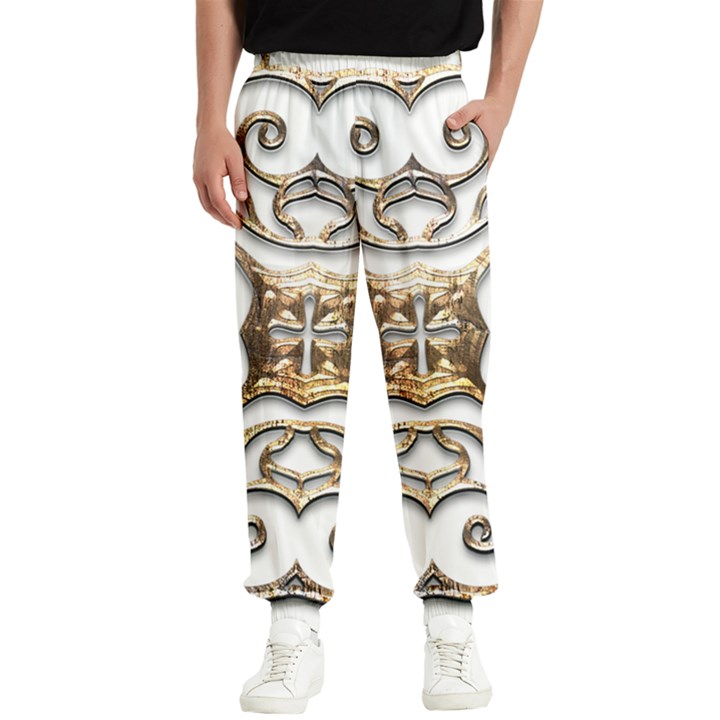 Gold Design Men s Elastic Waist Pants