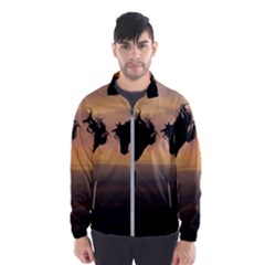 Evening Horses Men s Windbreaker by LW323