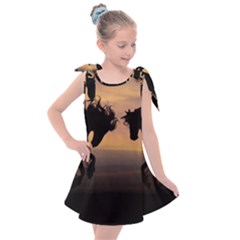 Evening Horses Kids  Tie Up Tunic Dress