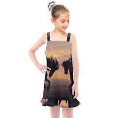 Evening Horses Kids  Overall Dress