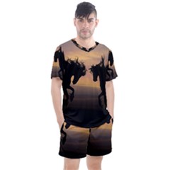 Evening Horses Men s Mesh Tee And Shorts Set