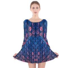 Abstract3 Long Sleeve Velvet Skater Dress by LW323