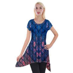 Abstract3 Short Sleeve Side Drop Tunic by LW323