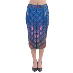 Abstract3 Velvet Midi Pencil Skirt by LW323