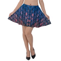 Abstract3 Velvet Skater Skirt