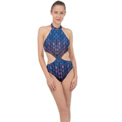 Abstract3 Halter Side Cut Swimsuit by LW323