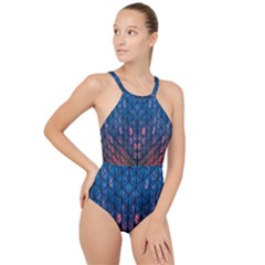 Abstract3 High Neck One Piece Swimsuit by LW323