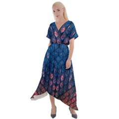 Abstract3 Cross Front Sharkbite Hem Maxi Dress by LW323