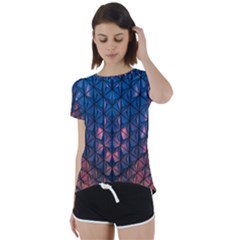 Abstract3 Short Sleeve Foldover Tee by LW323