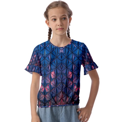 Abstract3 Kids  Cuff Sleeve Scrunch Bottom Tee by LW323