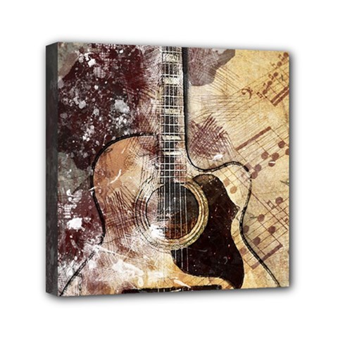 Guitar Mini Canvas 6  X 6  (stretched) by LW323