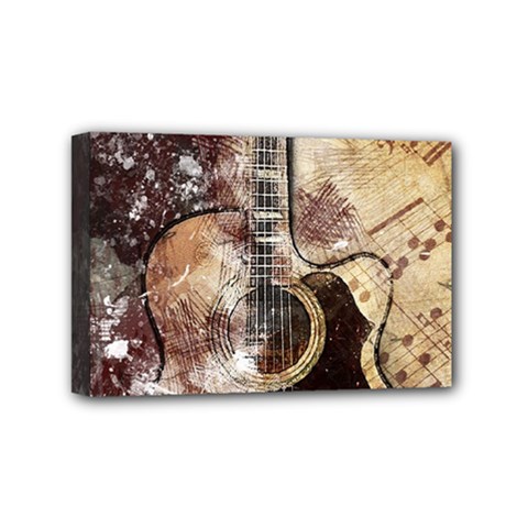 Guitar Mini Canvas 6  X 4  (stretched) by LW323