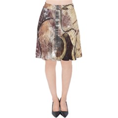 Guitar Velvet High Waist Skirt by LW323