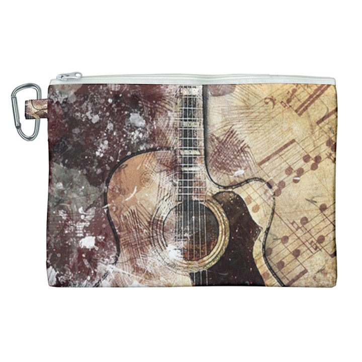 Guitar Canvas Cosmetic Bag (XL)