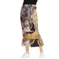 Guitar Maxi Fishtail Chiffon Skirt