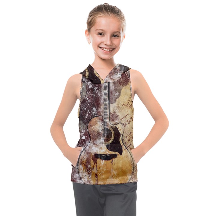 Guitar Kids  Sleeveless Hoodie