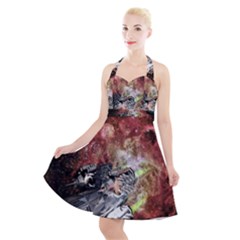 Space Halter Party Swing Dress 