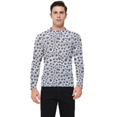 Silver Abstract Print Design Men s Long Sleeve Rash Guard