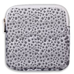 Silver Abstract Print Design Mini Square Pouch