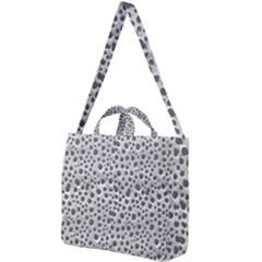 Silver Abstract Print Design Square Shoulder Tote Bag