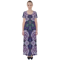 Lilac s  High Waist Short Sleeve Maxi Dress by LW323