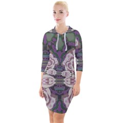 Lilac s  Quarter Sleeve Hood Bodycon Dress by LW323